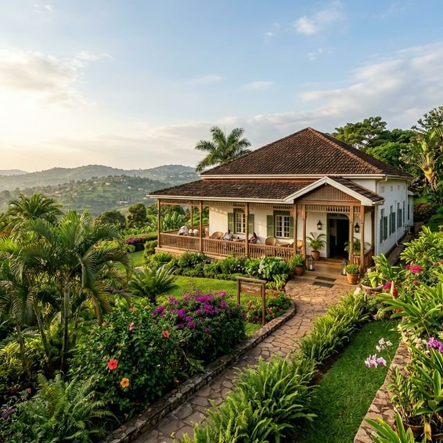 Namirembe Guest House with landscaped grounds and hillside setting